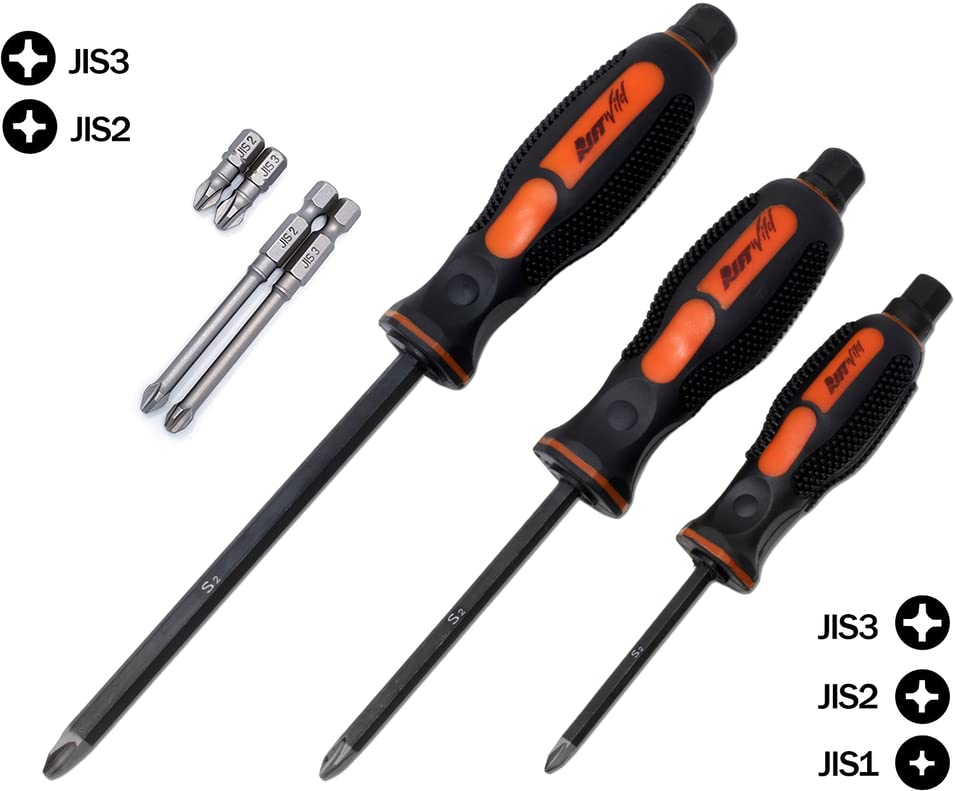 RW 0059-011/005 7-Piece Professional S2 Steel JIS Driver And